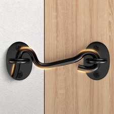 Barn Door Lock Gate Latch - Upgrade 4 Inch Heavy Duty Hook and Eye Latch Scre...