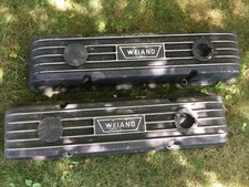 Vintage Weiand Sbc Valve Covers 59- 85 Non Staggered Bolt Vintage Weiand Sbc Valve Covers 59- 85 Non Staggered Bolt
