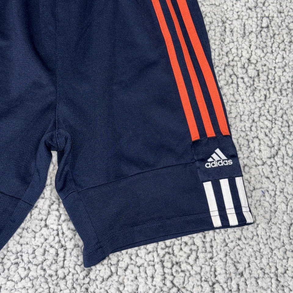 Pantalones Cortos Adidas Niños Baloncesto Atléticos Azul con Rayas Naranja Talla M (10/12) Foto 2 de 4