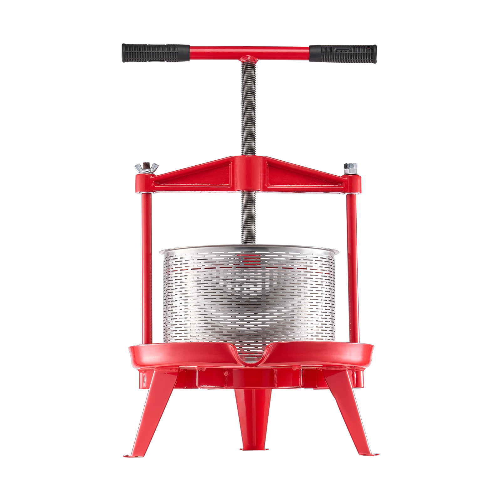 VEVOR Fruit Wine Press Manual Press for Wine Making 2.38 Gal/9L Stainless Steel