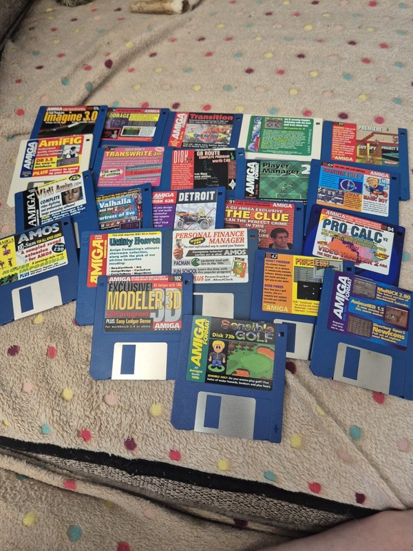 20 X Commodore Amiga Disks Vintage