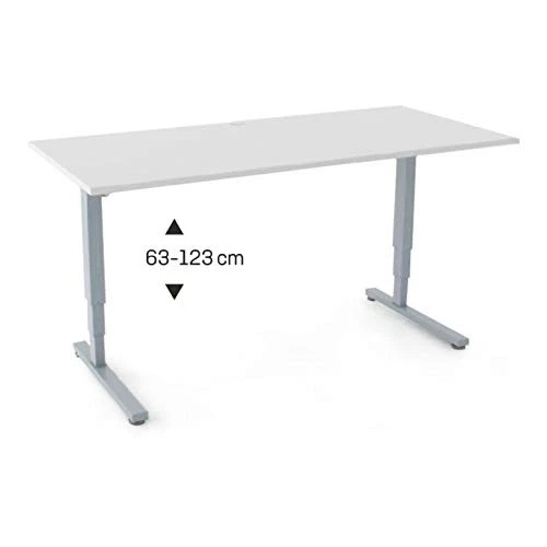 STIER Höhenverstellbarer Schreibtisch elektrisch Doppel Teleskop weiß div Breite - Bild 3 von 3