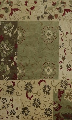 Contemporary Room Size Area Rug 7x10 Floral Patterns and Natural Colors Carpet