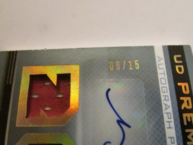 2013 SPx UD Premier Jersey /15 Matt Barkley #29 RPA Rookie Patch Auto RC view 4