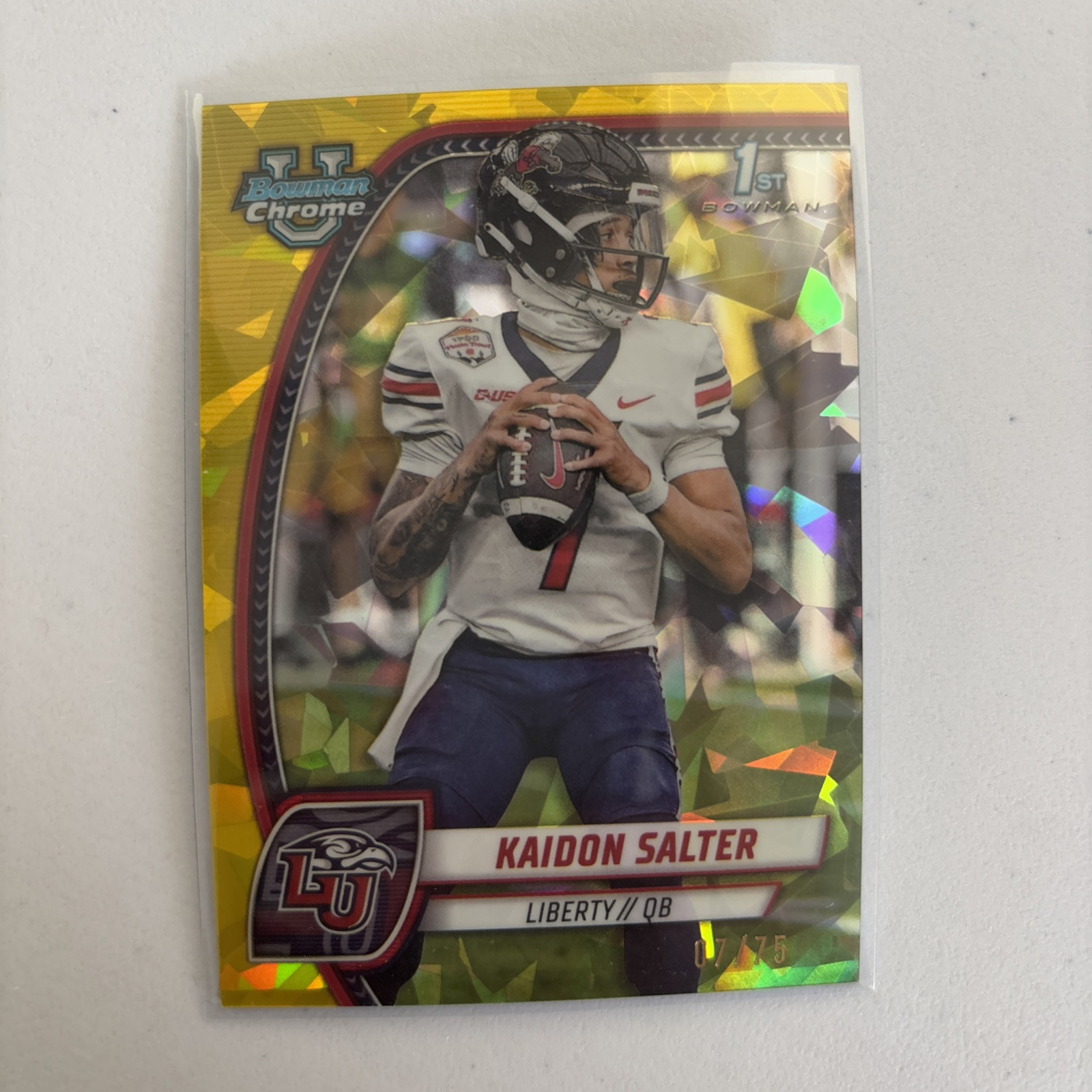 2024 Bowman Chrome University Sapphire Kaidon Salter Yellow 7/75