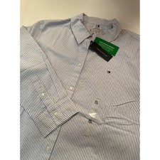 Tommy Hilfiger Classic Fit Size XL Blue White Stripe Long Sleeve Shirt NWT