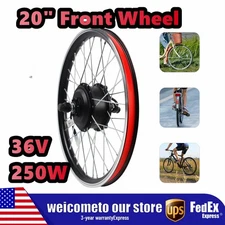 20" Inch Front Wheel 36V Electric Bicycle Ebike Conversion Kit Hub Motor Cycling
