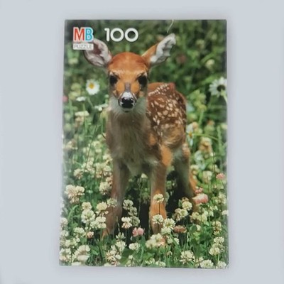 Vintage 1989 Doe Baby Deer Milton Bradley Junior Puzzle 100 Pieces