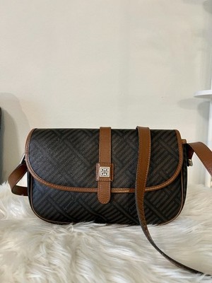 Givenchy Women s Black/Brown Geometric Crossbody Bag, Adjustable Strap, Gold