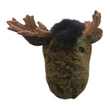 Moose Head Plush Wall Hang Mount 19" Antler Stuffed Animal House Canada