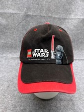 Lego Star Wars Hat Cap Fitted Youth Black Red Cotton Blend Darth Vader