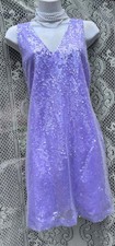 Purple lavender sequin mini shift dress Target BNWT S