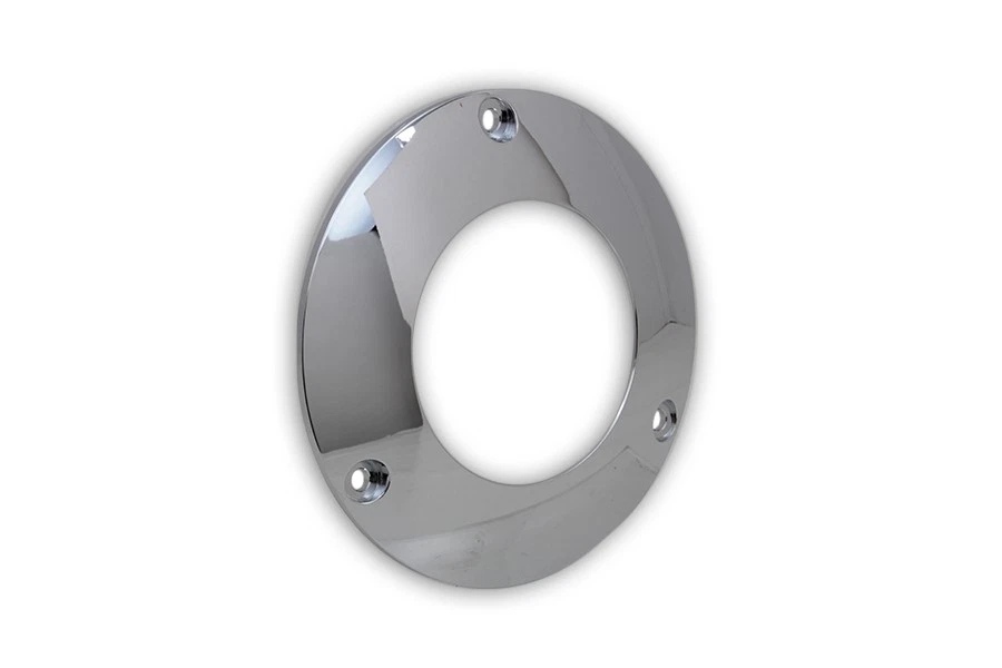 Cubierta de 3 agujeros C-Thru Derby cromada para Harley Davidson Foto 2 de 4