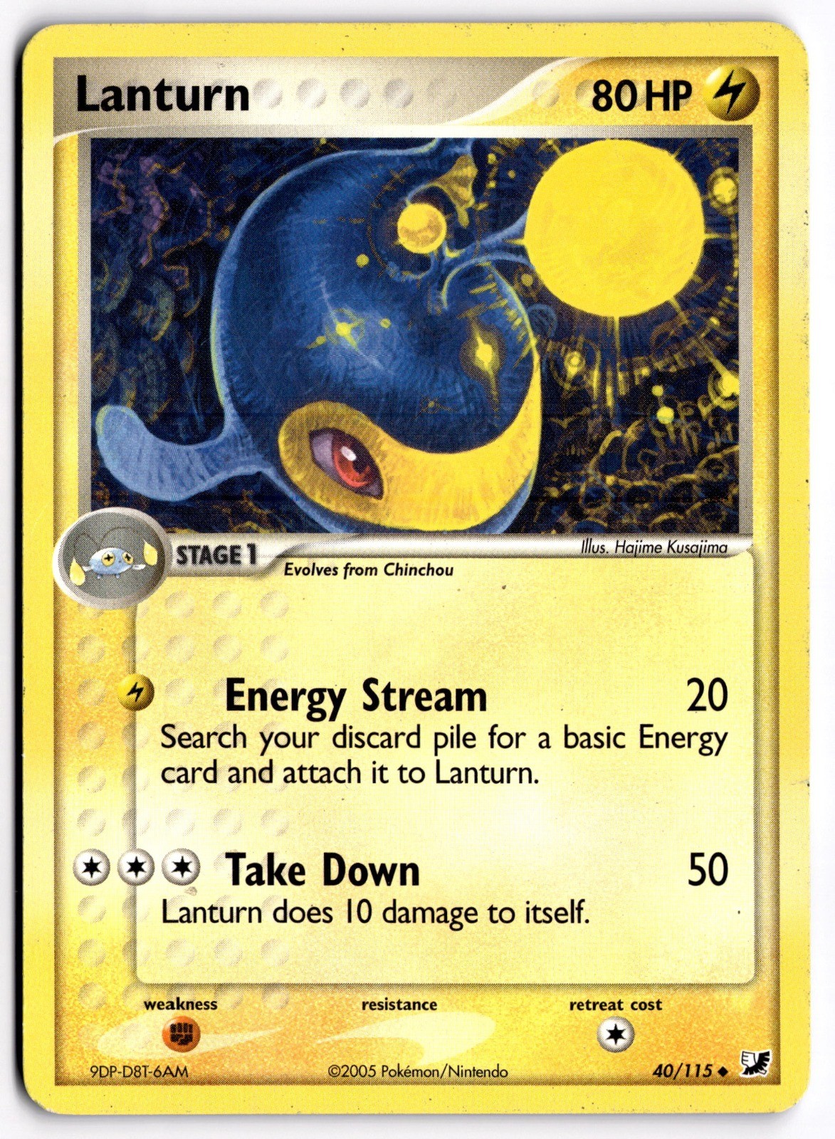 Pokemon TCG Lanturn 40/115 Unseen Forces Uncommon MP