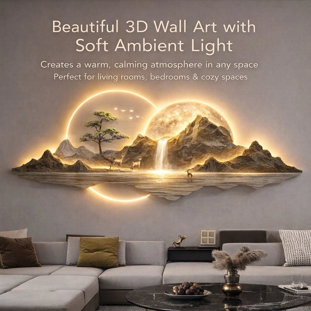 3d Wall Art Decor with Led Light Painting Gifts Presents Home Decor Baby room
Opens in a new window