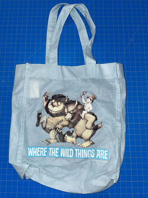 Where The Wild Things Are Small Blue Canvas Tote Bag