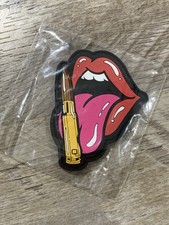 Live Q or Die Lips Boombox PVC Patch Lik Hone...