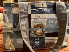 Used Once Vintage Paul Brent Beach Theme Handbag Or Tote