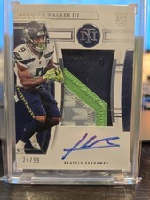 23 PANINI National Treasures Kenneth Walker III Rookie Auto Patch /99 MVP