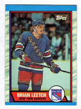 1989-90 Topps Rookie RC #136 Brian Leetch New York Rangers