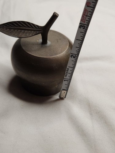 Schöne Vintage Apfelglocke aus massivem Messing - Bild 5 von 5
