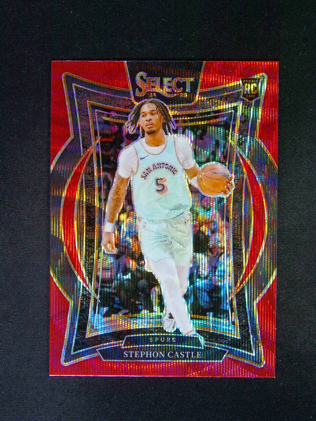 2024-25 Panini Select Stephon Castle #72 RC Rookie Concourse Red Wave