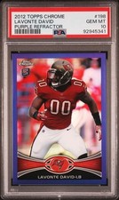 2012 Topps Chrome LaVonte David Purple RC /499 Buccaneers 198 PSA 10 Pop 2