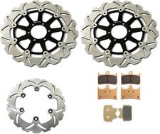 Disco Dischi Freno Anteriore Posteriore Pastiglie Freno per YAMAHA FZS FAZER 600