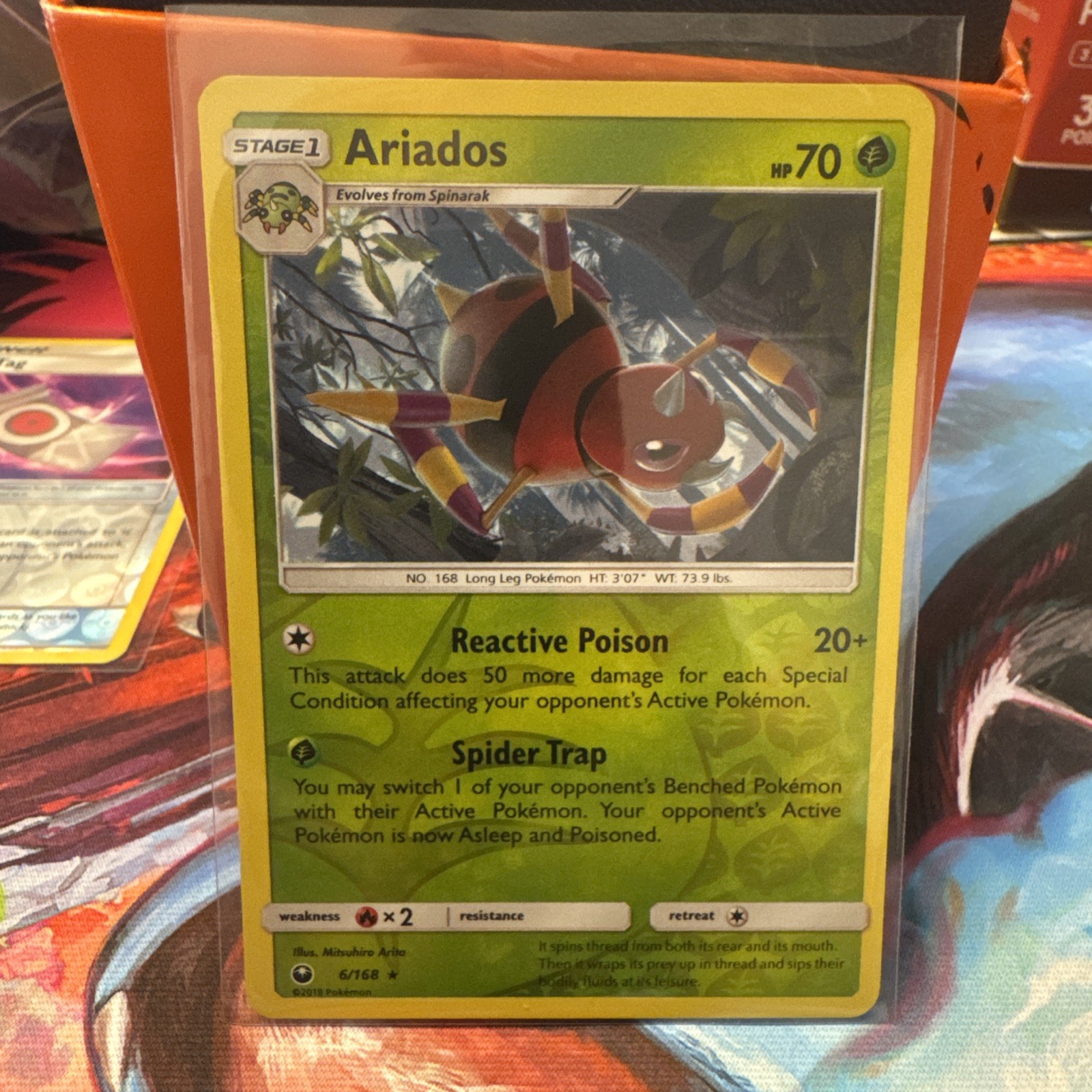 Ariados 6/168 Reverse Holofoil Pokemon TCG SM - Celestial Storm LP