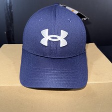 Under Armour Men's UA Blitzing 3.0 Stretch Fit Flex Size S/M Cap Hat Navy NEW