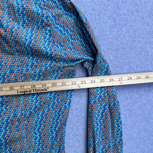 Coton Doux Shirt Mens 16.5 Large Multicolor Geometric Cube Long Sleeve Button Up - Picture 8 of 9