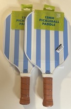Lot of 2 USA Pickleball Approved 13MM Graphite Paddles Blue Stripe/floral NEW 