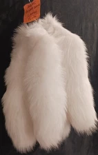 YOU PICK - Genuine FOX TAIL S M L sizes SILVER RED INDIGO CINNAMON ARCTIC MARBLE