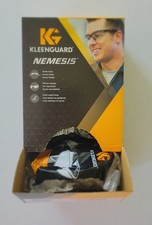 9 PAIR KLEENGUARD NEMESIS SAFETY GLASSES BLACK FRAME SMOKE MIRROR LENS NIB25676