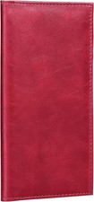 LLi Cufite Leather Checkbook Cover for Top Side Tear Registers Bruly Wood