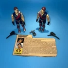TOMAX (v1) & XAMOT (v1)1985 G.I. Joe ARAH Vintage Figures Crimson Twins W/card