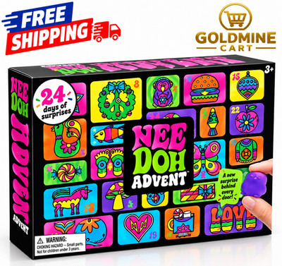 NeeDoh Surprise Blind Box Advent Calendar 24 Day Countdown Gift Toy for Kids
