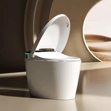 Tankless Smart Toilet Elongated 1.28 GPF Bidet Toilet with Auto Flush Warm Water