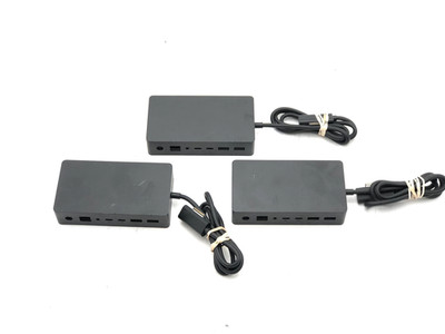 Lot of 3 Microsoft Surface Dock 1917 USB-C Docking Station Dual 4K Ethernet USB
