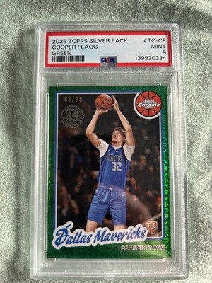 Graded 9: 2025 Topps 1980 Chrome Cooper Flagg [Green] #TC-CF /99