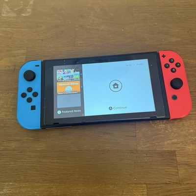 Nintendo Switch Konsole HAC-001 V1 Neon Rot Blau Joy-Con Original Getestet