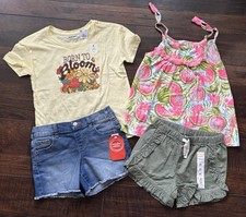 Girls Size Small 6/6X 6-7 Summer Lot Shirts Shorts Outfits Clothes