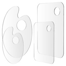 TIESOME 4 Pack Acrylic Paint Palette with Thumb Hole, Clear