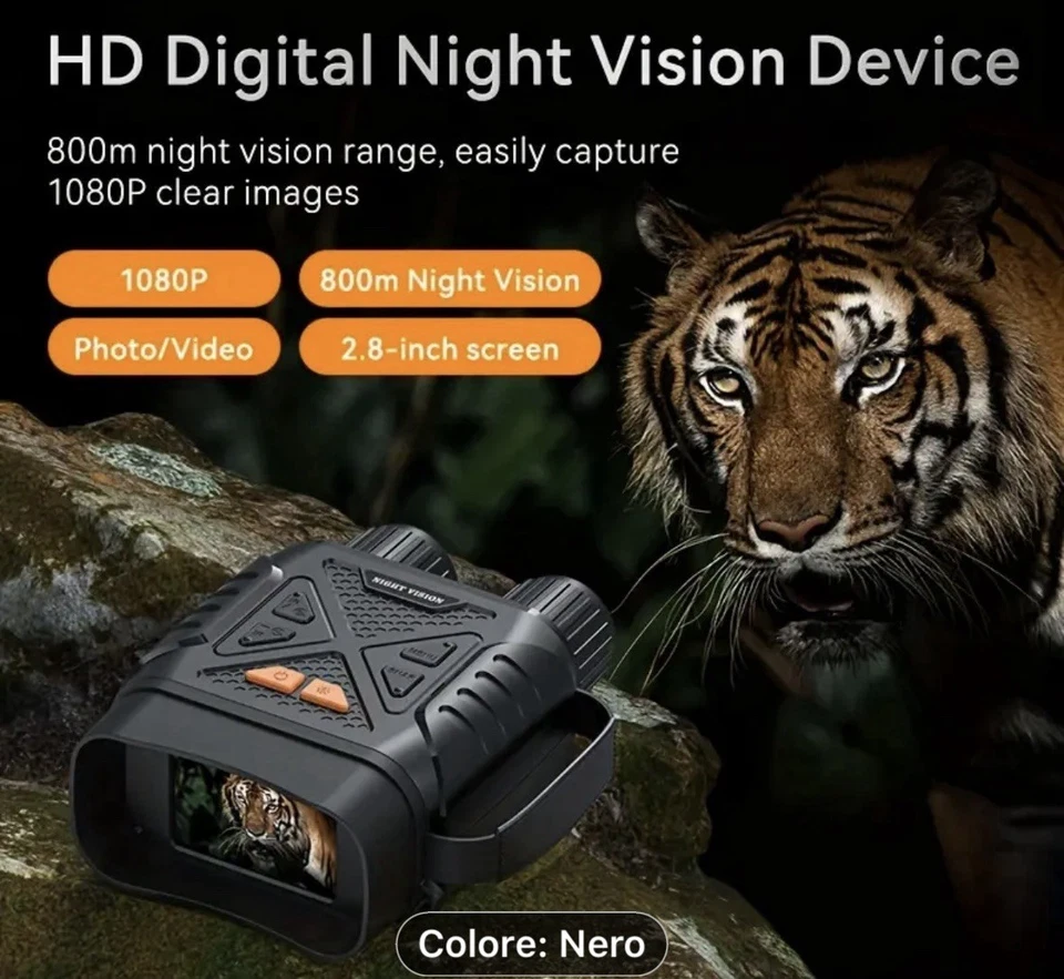 Visore Notturno Binocolo, Visore Termico Infrarossi 5K, Binocolo Visione Notturn - Immagine 3 di 4