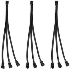Aypzuke 3 Pack Computer PC PWM Fan Splitter Cable 1 to 3 4 Pin 3 Pin 