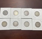8 Barber Quarters (1892-1916) US coins 90% Silver - assorted dates