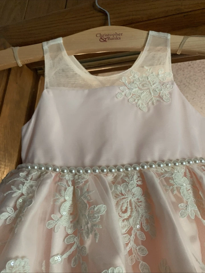 American Princess Pink  Dress Size 4t formal party pearl beaded birthday wedding - Image 2 of 4