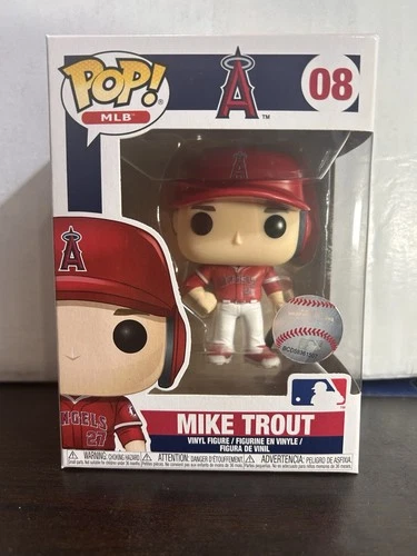 Mike Trout Anaheim Angels Baseball MLB Funko Pop 08 With Protector