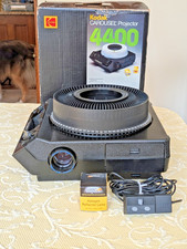 KODAK Carousel 4400 Slide Projector, new bulb  spare,  3-80 slide carouslels