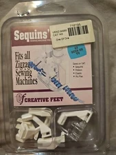 Creative Feet Sequins 'N and Ribbons Zigzag Sewing Presser Foot Item# AG-94